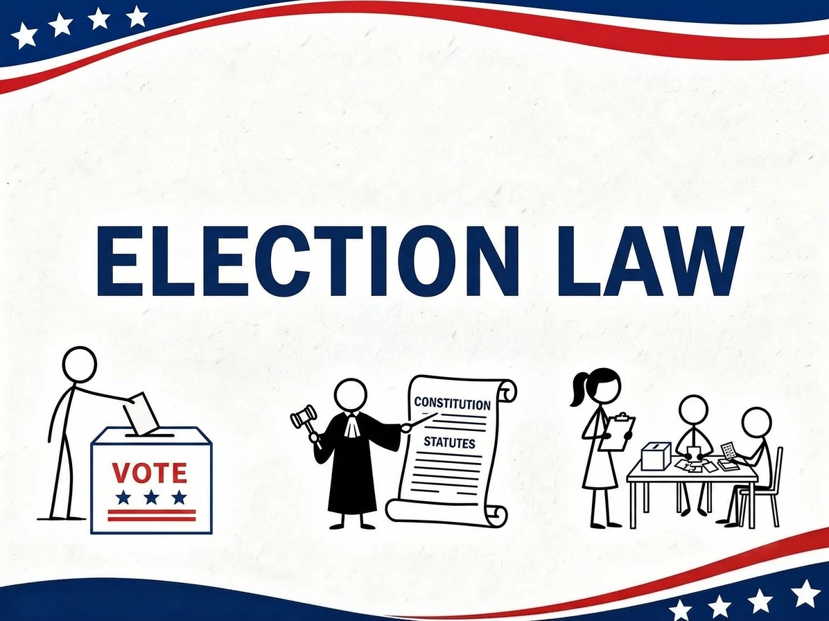 Election law infographic for Indiana election day